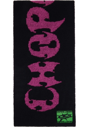 Chopova Lowena Black & Pink Cyber 'Chopova Lowena' Scarf