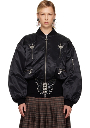 Chopova Lowena Black Glide Bomber Jacket