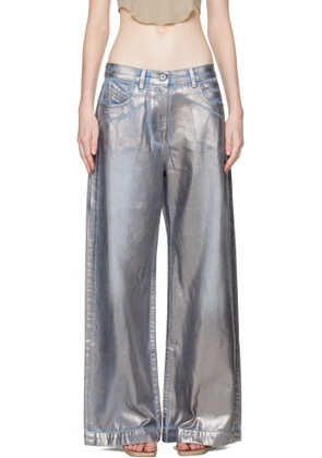 The Attico Silver Long Jeans