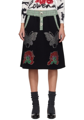 Chopova Lowena Black Quimby Midi Skirt