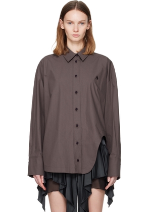 The Attico Brown Diana Shirt