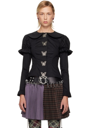 Chopova Lowena Black Butterfly Blouse