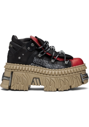 VETEMENTS Black New Rock Edition Platform Sneakers