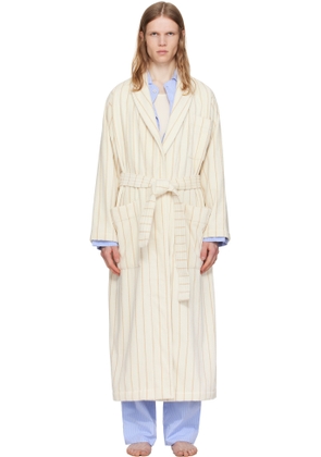 Tekla Off-White & Tan Terry Classic Bathrobe