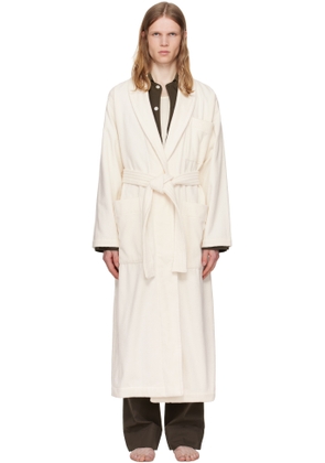 Tekla Off-White Terry Classic Bathrobe
