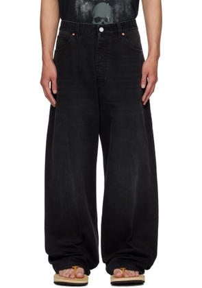 VETEMENTS Black Painted Anarchy Reworked Jeans