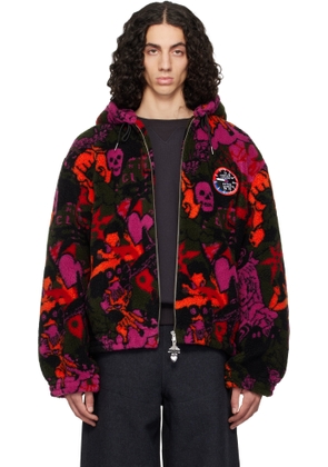 Chopova Lowena Black Engine Party Oversized Hooded Fleece Jacket