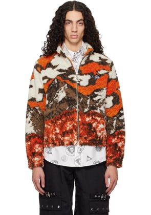 Chopova Lowena Orange CL Airlines Fitted Fleece Jacket