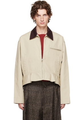 JW Anderson Beige Curved Hem Jacket