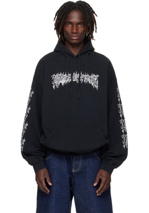 VETEMENTS Black Cradle of Filth Logo Oversized Hoodie