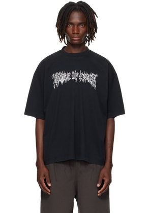VETEMENTS Black Cradle of Filth Logo Regular T-shirt