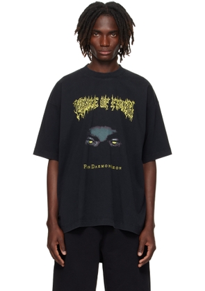 VETEMENTS Black Cradle of Filth 'Pandaemonaeon' Oversized T-shirt