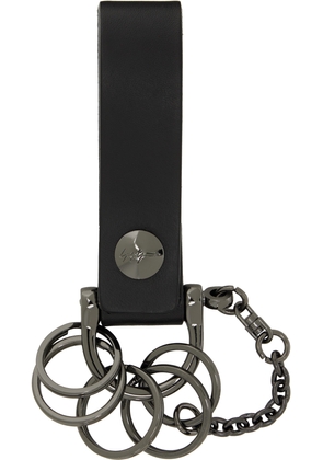 YOHJI YAMAMOTO Gunmetal Key Ring Keychain