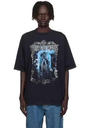 VETEMENTS Black Cradle of Filth Butterfly Oversized T-shirt