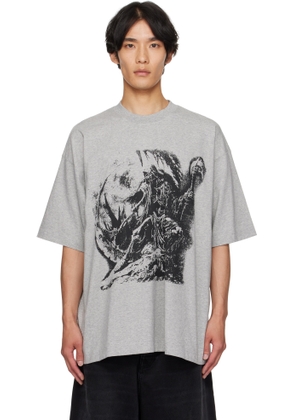 VETEMENTS Gray Goth Oversized T-shirt