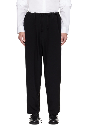 YOHJI YAMAMOTO Black Tuxedo Standard String Trousers
