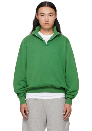 Les Tien Green Heavyweight Banded Yacht Sweatshirt