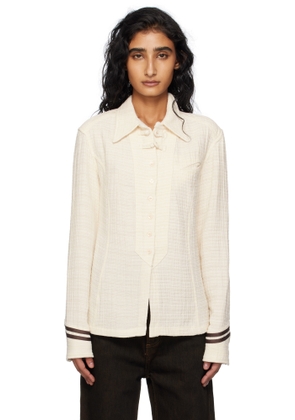 OPEN YY Beige Sailor Cuffs Shirt