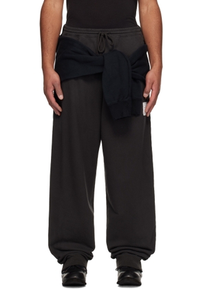 Maison MIHARA YASUHIRO Black Sweatshirt Combined Sweatpants