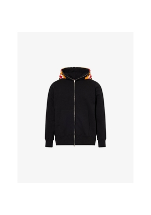 Mens A Bathing Ape Tiger Embroidered Relaxed-Fit Cotton Hoody