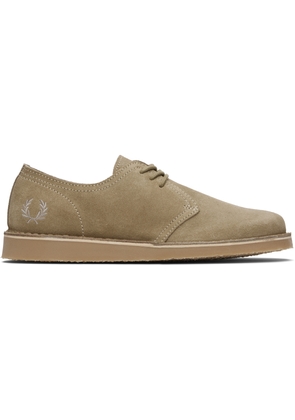 Fred Perry Khaki Linden Suede Derbys