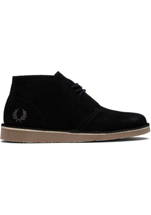 Fred Perry Black Hawley Suede Desert Boots