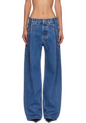 VETEMENTS Blue Cut Reconstructed Jeans
