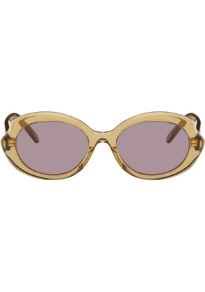 LOEWE Khaki Swan Slim Sunglasses