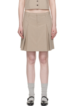 Sandy Liang Taupe Jeannie Miniskirt