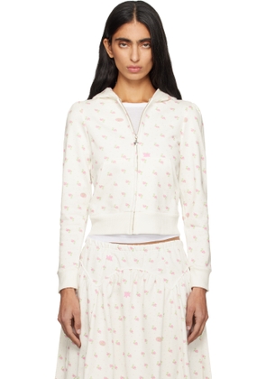 Sandy Liang White Cardamom Hoodie