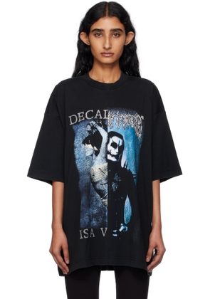 VETEMENTS Black Cradle of Filth Cut-Up Oversized T-shirt