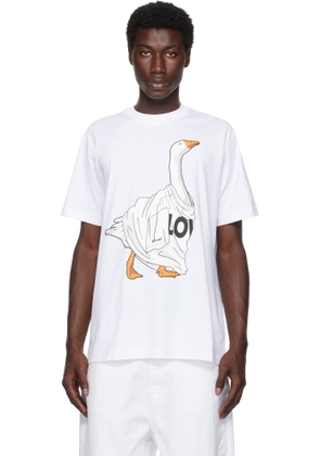 Moschino White Goose Organic Cotton T-Shirt