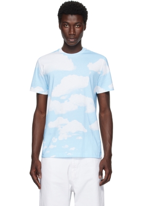 Moschino Blue Archive Clouds Organic Cotton T-Shirt