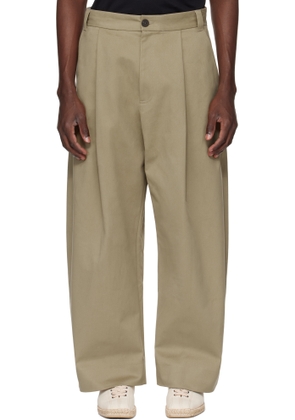 Studio Nicholson Beige Sorte Trousers