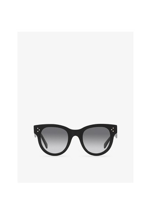 Womens Celine Cl4003In Rectangle-Frame Acetate Sunglasses