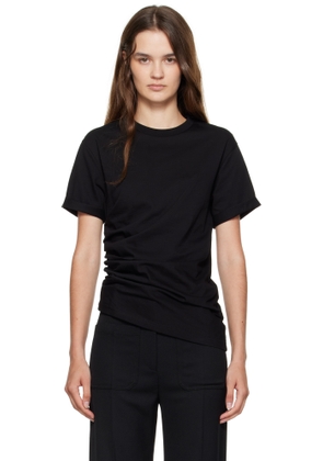 Victoria Beckham Black Gathered Detail T-shirt