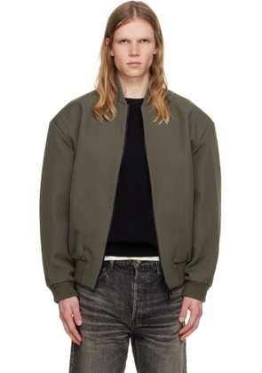 Fear of God Khaki Virgin Wool Bomber Jacket