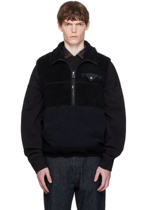 Toga Virilis Black Wool Jersey Vest