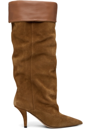 Paris Texas Tan Ines Reverse Midcalf 75 Tall Boots