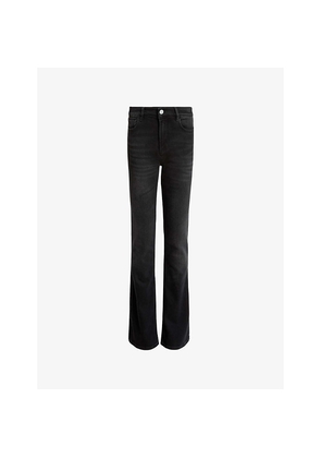 Womens Allsaints Haldan Slim-Fit Boot-Cut Stretch-Denim Jeans