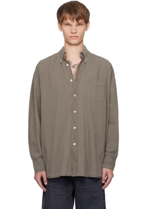 OUR LEGACY Taupe Borrowed BD Shirt