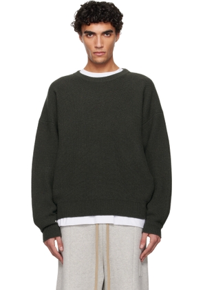 Fear of God Khaki Racked Rib Crewneck Sweater
