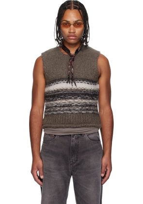 OUR LEGACY Brown Pleaser Tank Sweater