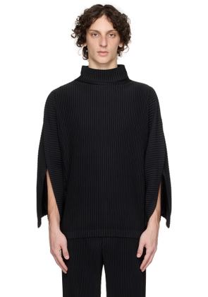 HOMME PLISSÉ ISSEY MIYAKE Black Kinetic Sculpture Turtleneck
