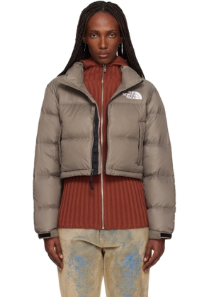 The North Face Taupe Nuptse Short Down Jacket