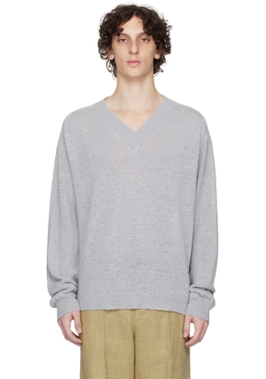 OUR LEGACY Blue Rue V-Neck Sweater