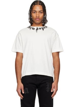 Palm Angels Off-White Curved Logo T-shirt