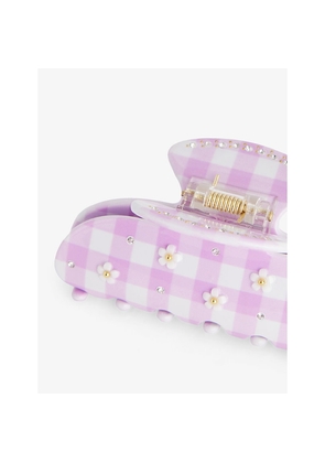 Womens Emi Jay Sweetheart Crystal-Embellished Cellulose Acetate Hair Clip