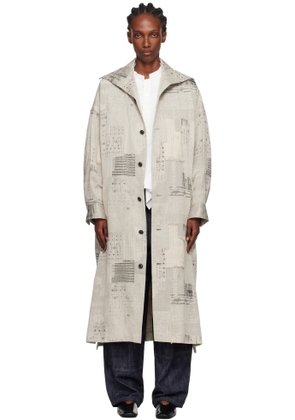 Y's Beige U-Stand D Big Coat