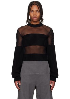Jean Paul Gaultier Black Mesh Cut Out Details Top